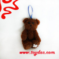 Plush Chocolate Bear Key Ring Toy